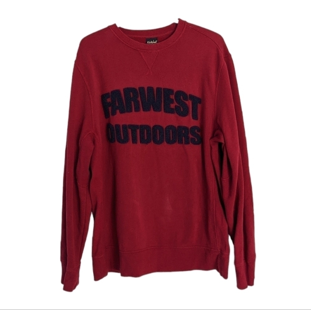Far west outdoors dark red signature sweatshirt Large c1